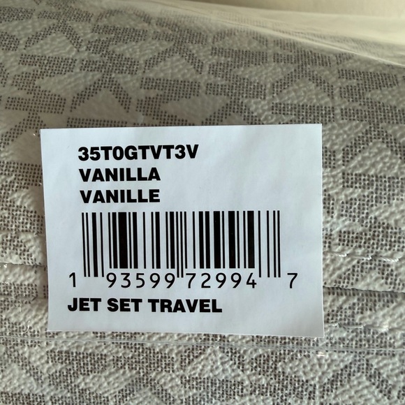 Michael Kors Jet Set Travel Large Logo Tote Bag - Vanilla NWT - Picture 5 of 5